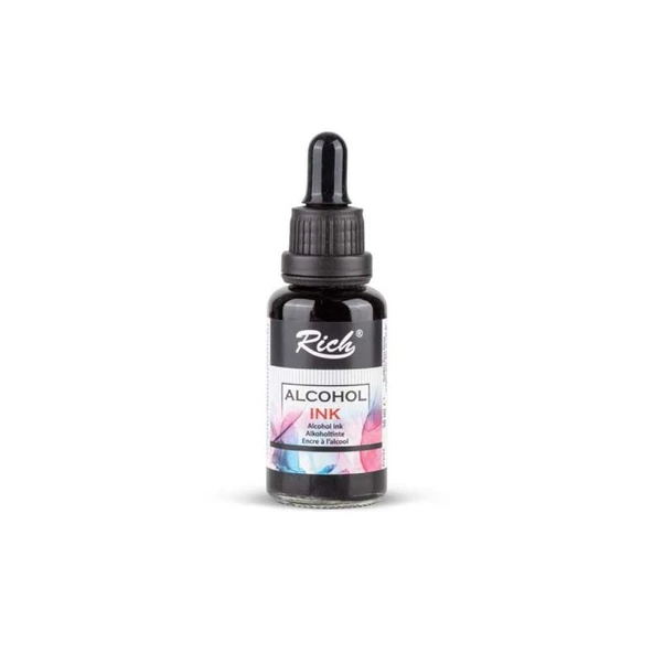 Rich Alcohol Ink Alkol Bazlı Mürekkep 30 ml Siyah 18617 ürün görseli 1