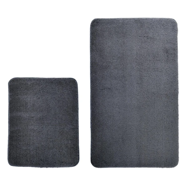 2'li Peluş Banyo Paspası Takımı – Yumuşak Kaymaz Tabanlı Klozet Takımı 60x50 - 60x100 - 5