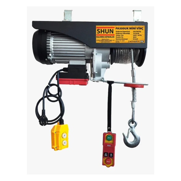 SHUN 250-500 UZAKTAN KUMANDALI MİNİ VİNÇ 1150 W ürün görseli