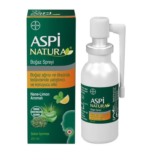 Aspi Natura Boğaz Spreyi  Nane- Limon 20 ml