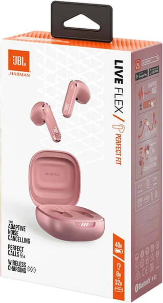 JBL Live Flex, Kablosuz Kulakiçi Kulaklık, Pembe - Resim 5