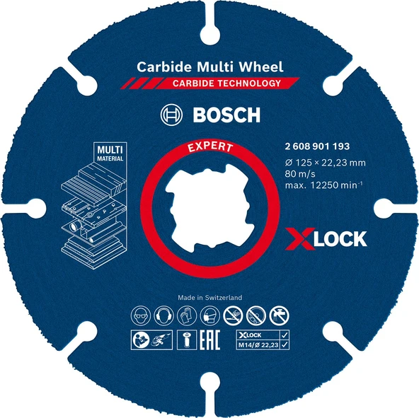 Bosch EXPERT Carbide Multi Wheel Kesici Disk 125mm ürün görseli