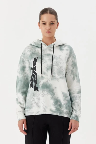 No Fear Kadın Sweatshirt Crop Batik Yeşil 72532 - 8