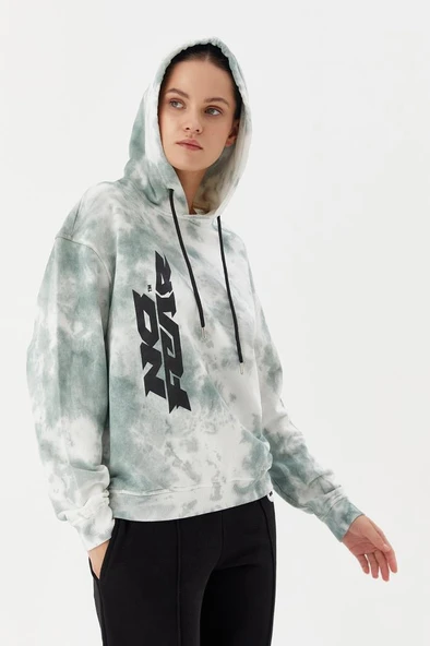 No Fear Kadın Sweatshirt Crop Batik Yeşil 72532 - 10