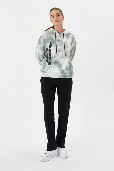 No Fear Kadın Sweatshirt Crop Batik Yeşil 72532 - 5