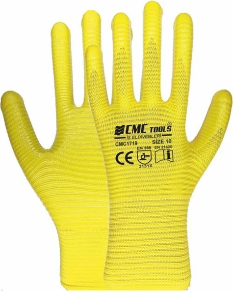 CMC ZEBRA ELDİVEN 1/2 SARI-SARI CMC1719 (12 ADET) ürün görseli 1