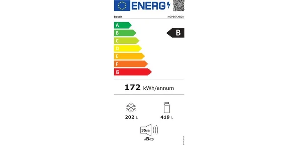Bosch KGP86AXB0N B Enerji Sınıfı 621 Lt No Frost Buzdolabı Siyah Inox - 4
