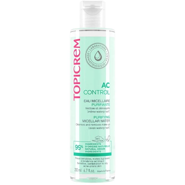 Topicrem AC Purifying Micellar Water Yüz ve Makyaj Temizleme Suyu 200 ml - 1