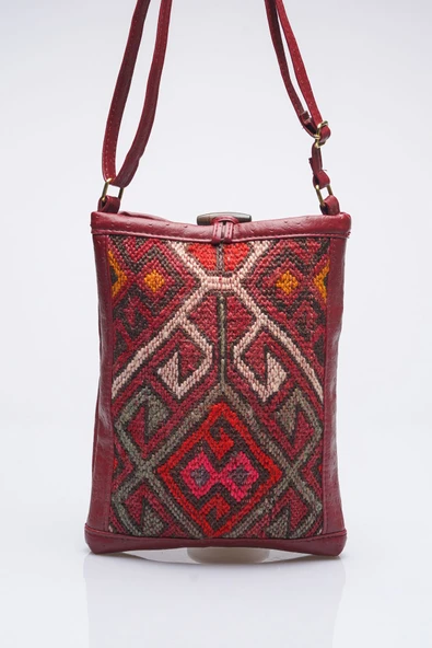 Rmz Home Decor Kadın Kilim & Dokuma Desenli El Yapımı Omuz Çantası - 3