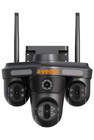 AVENİR Avenir AV-S344 4 Kameralı 16MP PTZ Güvenlik Sistemi | Gece Renkli Görüş + WiFi + İnsan Takibi
