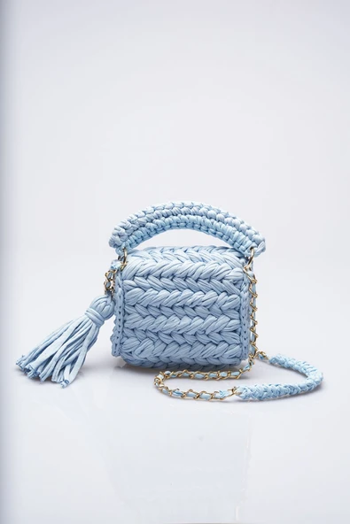 Rmz Home Decor Kadın Renkli Fıstık Model El Yapımı Tığ Işi Penye Çanta & El, Omuz Ve Çapraz Lüks Çanta - 3