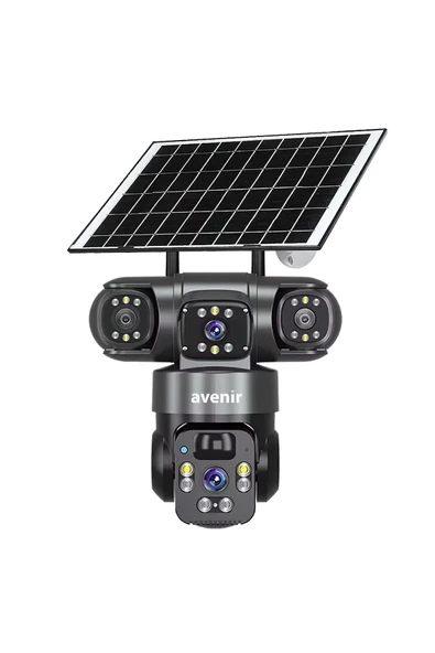 AVENİR AV-S421 4MP 2 Kameralı Solar PTZ 4G Sim Kartlı Kamera