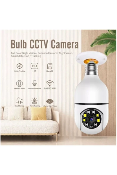 O-KAM 4045 Blub Lamba Robot Kamera 4mm Lens Wifili Okam Pro Uygulama - 2