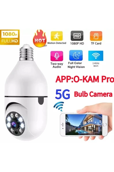 O-KAM 4045 Blub Lamba Robot Kamera 4mm Lens Wifili Okam Pro Uygulama