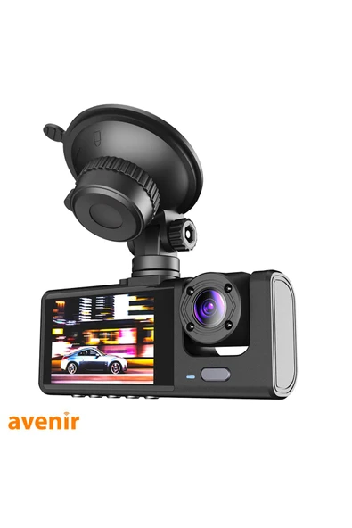 AVENİR AV-C233 3 Kameralı 2MP Full Hd LCD Ekranlı Geniş Ekranlı Araç Kamerası - 2