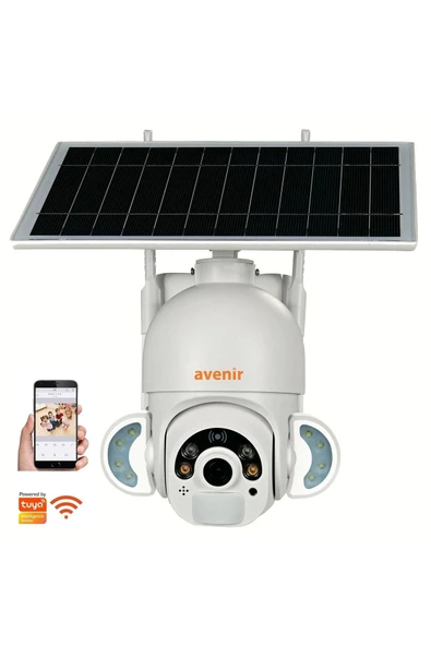 AVENİR Avenir Av-s420 Solar Smart Güvenlik Kamerası 4g Sim 2mp Wi-fi Ptz Renkli Gece Görüş Dış Mekan