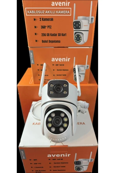 AVENİR Avenir Av-S301 Kablosuz Akıllı Kamera WİFİ 4MP FULL HD Hareket Algılama ve Takibi 256GB SD Kart - 4