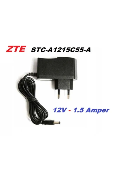 ZTE 12v 1.5a Adaptör Stc-a1215c55 Modem Şerit Led Kamera Uydu 12 Volt 1.5 Amper Şarj Alet 19 Üa