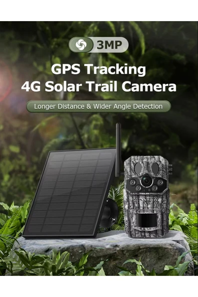 AVENİR AV-S443H 3mp 4g Solar Panelli Gps Black Light Fotokapan Gece Görüşlü Sesli Kamera - 2