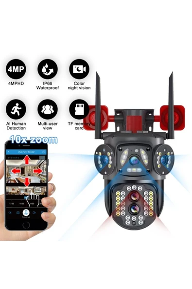 AVENİR Avenir AV-S314 Wifi Hoparlörlü 4mp 2 Kameralı 10X Optik Zoomlu Ptz Kamera - 2