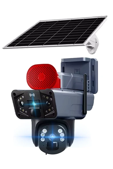 O-KAM Okam 3915-s 4g 6mp Çift Lens Sim Kartlı Güneş Enerjili Güvenlik Kamerası - 2