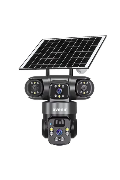 AVENİR AV-S421 4MP 2 Kameralı Solar PTZ 4G Sim Kartlı Kamera