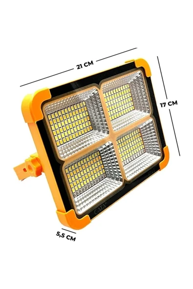 Forlife FL-3239 Güneş Enerjili Solar 200w Watt Led Projektör Taşınabilir Sarı Beyaz  Işık Lamba - 3