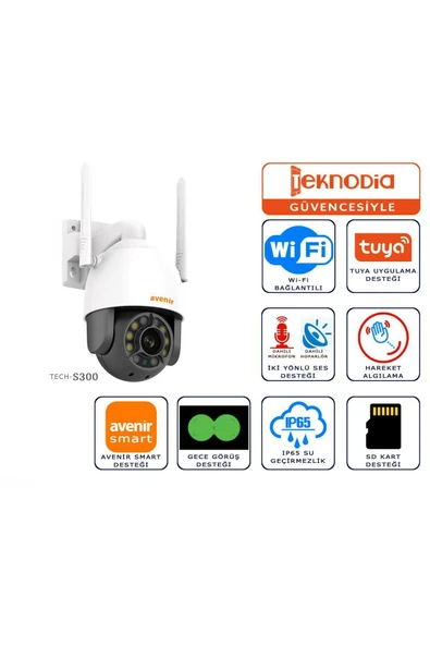 AVENİR Avenir TECH-S300 3 MP PTZ Akıllı WiFi Kamera - 2