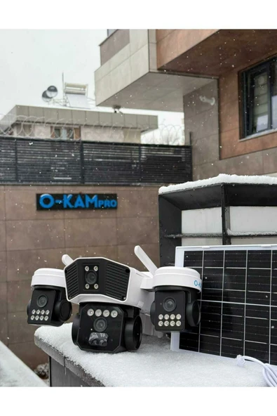 Bolsat O-KAM-9090 4G Solar 6MP PTZ Dual LENS IP KAMERA - 2