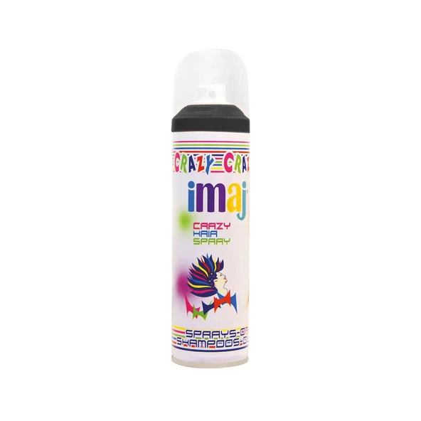 İmaj Crazy Color Renkli Saç Spreyi Siyah 100 ml
