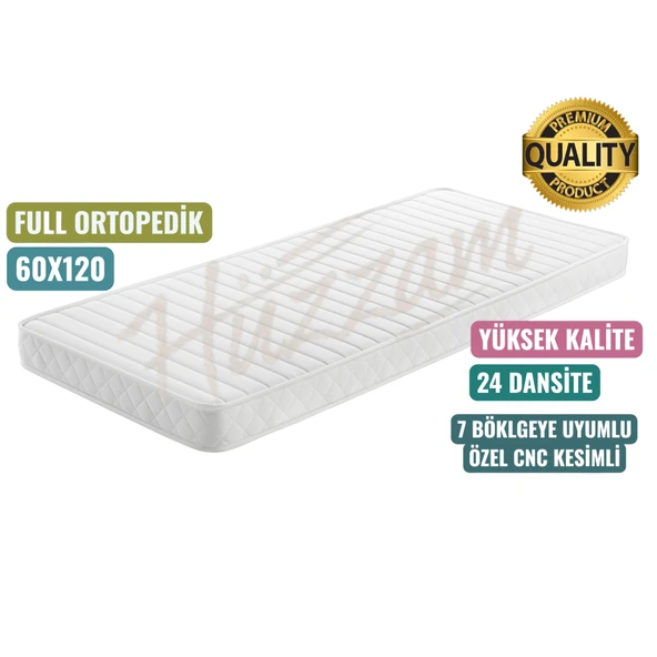 HUZZAM ORTOPEDİK 60x120 CM YAYSIZ BEBEK YATAĞI ürün görseli 1