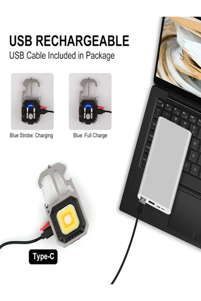 New Shop Fun Mini LED çalışma lambası, el feneri,şişe açacağı, mıknatıslı kamp, onarım, acil durum aydınlatması - 4