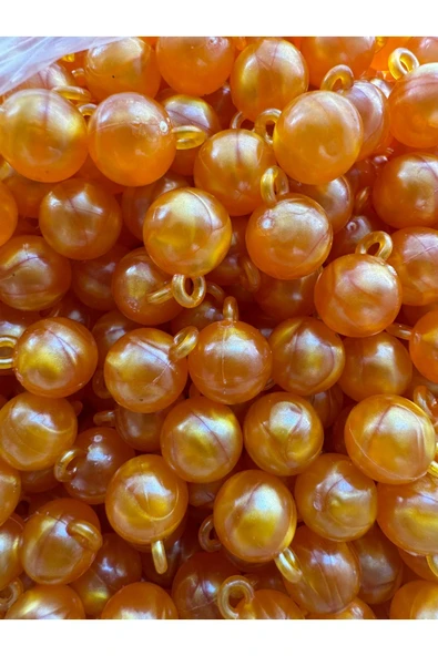 AYYURT Sazan Boncuğu Kulplu Yüzen Bal Rengi 10mm 100 Adet - 2