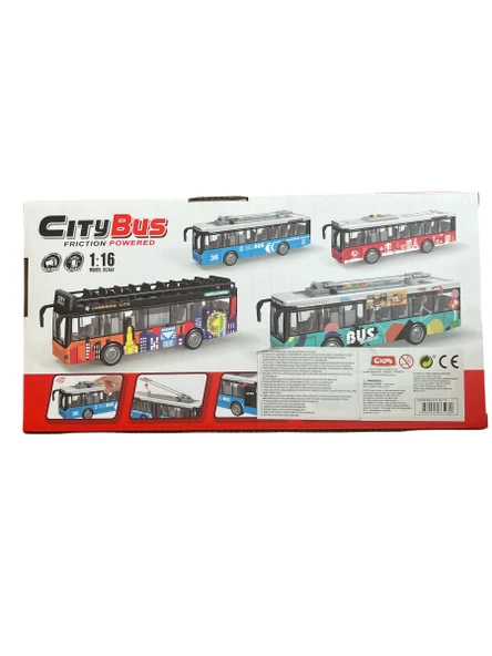 Oyuncak Otobüs Işıklı ve Sesli 1:16 (City Bus) - 2