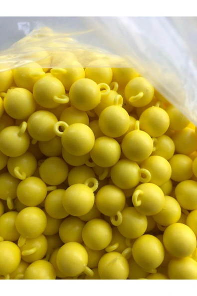 AYYURT Kulplu Sazan Boncuğu 12 Mm Karışık Renk 250 Adet(sarı-bal-turuncu-fosforlu Yeşil - 2
