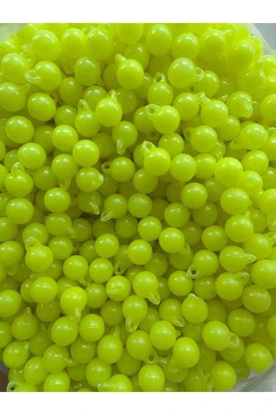 AYYURT Sazan Boncuğu Kulplu Boncuk Yüzen (POP-UP) Sazan Dip Fosfor Yeşil 12mm(100 ADET) - 3