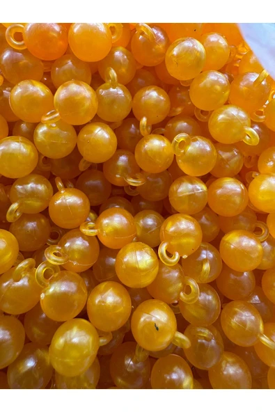 AYYURT Kulplu Sazan Boncuğu Bal Rengi Koyu 12mm (100 adet) - 3