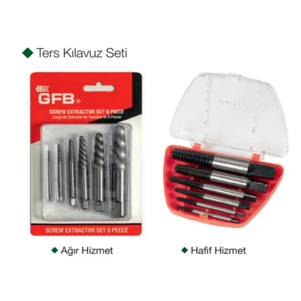 TERS KILAVUZ SETİ 6 PARÇALI AĞIR HİZMET ürün görseli 1