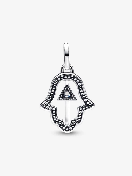 Pandora Hamsa Eli Madalyon Charm 925 ayar gümüş - Resim 2