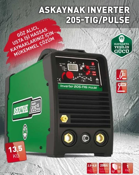 Askaynak Inverter 205 - TIG/PULSE Kaynak Makinesi