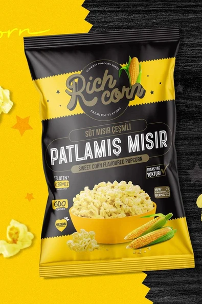 Richcorn Süt Mısır Çeşnili Popcorn 65 gr. x 6 Paket