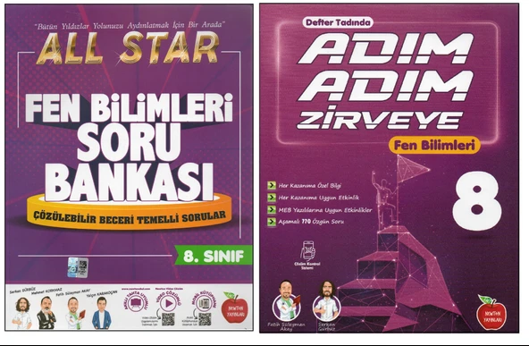 NEWTON 8. SINIF FEN BİLİMLERİ ALL STAR+NEWTON FEN BİLİMLERİ ADIM ADIM ZİRVEYE (2 KİTAP) ürün görseli