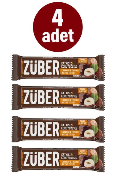 Meyve Bar Fındık ve Kakaolu 40g X4 Adet