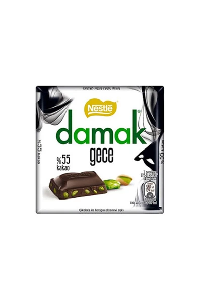 Damak Gece Antep Fıstıklı %55 Bitter Çikolata (63 g) X6 Adet ürün görseli 1