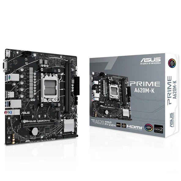 Asus Prime A620M-K 6400MHz (OC) DDR5 Soket AM5 M.2 HDMI VGA mATX Anakart - 5