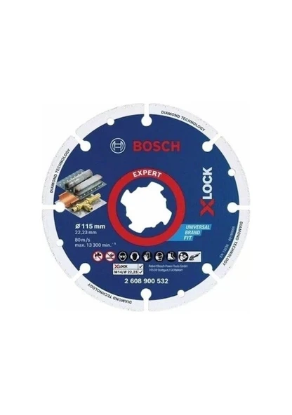 Bosch X-Lock DMW 115x22.23 mm Kesme Diski - 2608900532