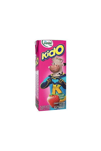Kido Çilekli Süt (180 ml) x12 Adet