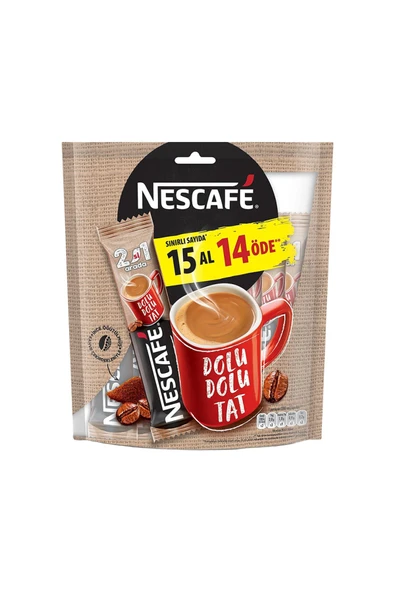 Nescafé 2'si 1 Arada (15'li) x4 Adet ürün görseli