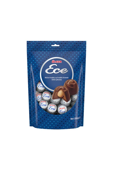 Ülker Ece Bütün Fındıklı Sütlü Çikolata (350 g) x4 Adet