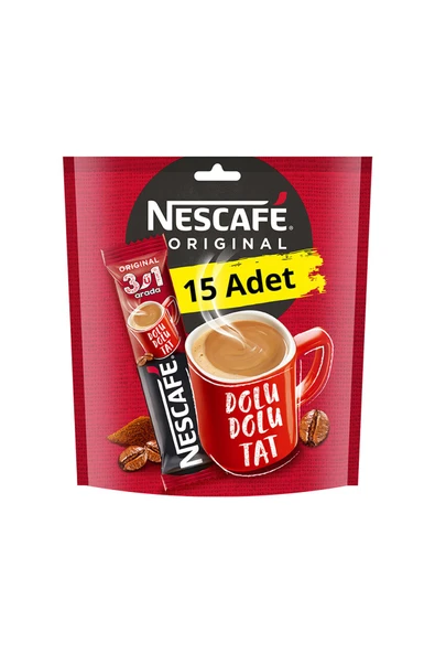 Nescafé 3'ü 1 Arada (17,5 g x 15) x4 Adet ürün görseli 1